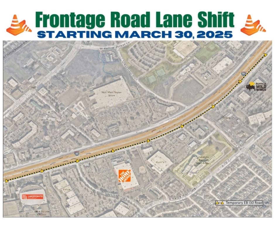 I-30 Frontage Road Shift